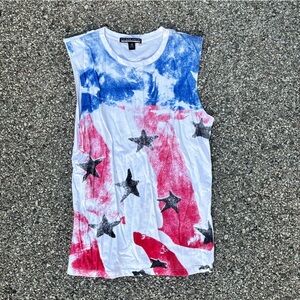 Red, white, and blue stars tank top